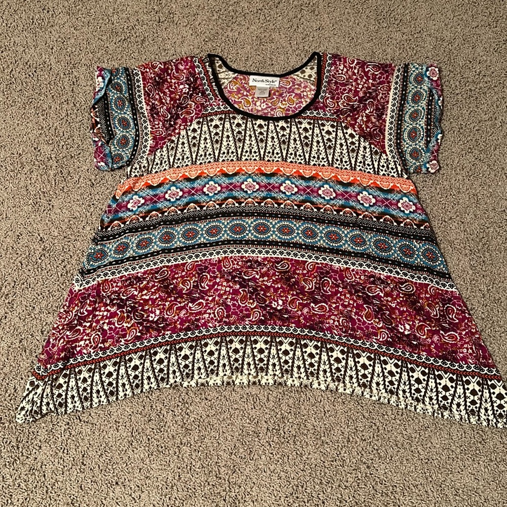 Tunic style jewel colored North Style shirt